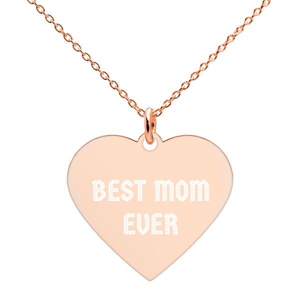 'Best Mom Ever' Heart Necklace