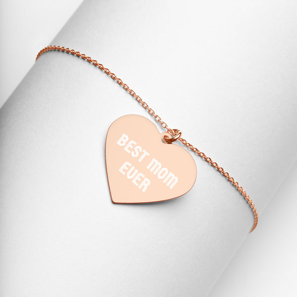 'Best Mom Ever' Heart Necklace