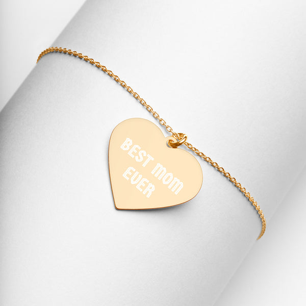'Best Mom Ever' Heart Necklace