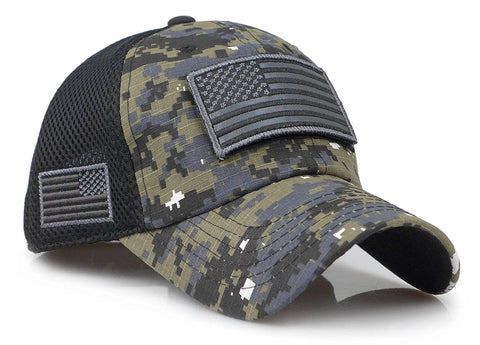 Camouflage American Flag Cotton Cap