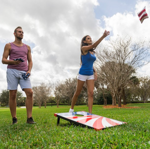 Portable Americana Cornhole Boards