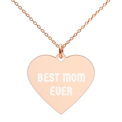 'Best Mom Ever' Heart Necklace