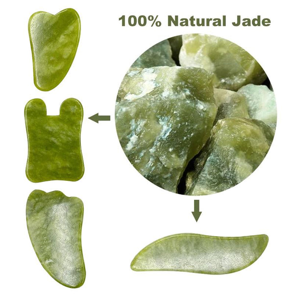 Jade Roller & Gua Sha Facial Tool Set