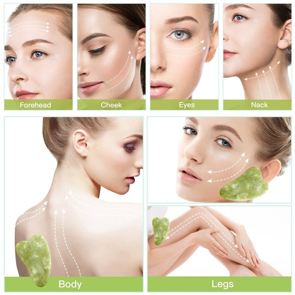 Natural Jade Gua Sha Facial Tool