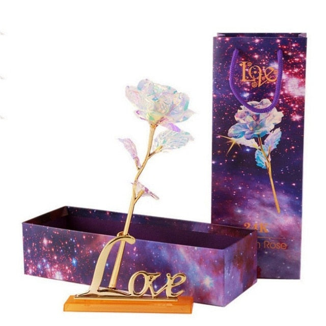 WHITE LOVE Galaxy Rose In Box