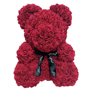 WINE RED Rose Bear