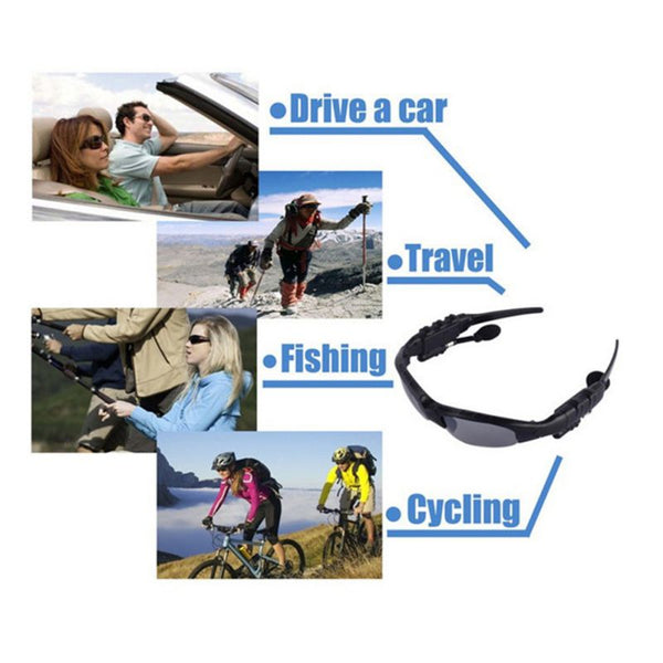 Smart Sunglasses w/ Bluetooth, Earphones and Microphone