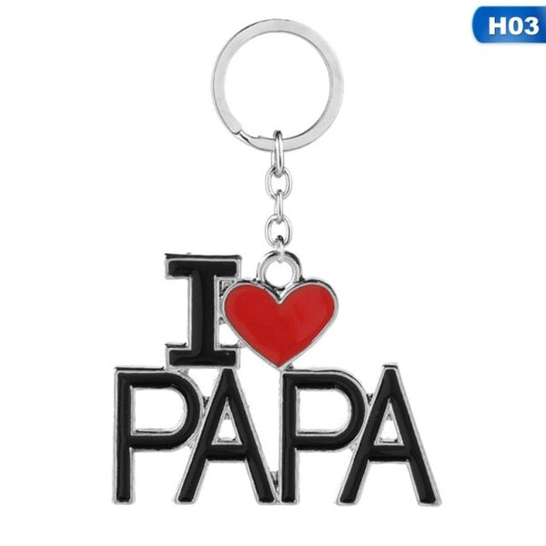 'I Love Dad' Keychain