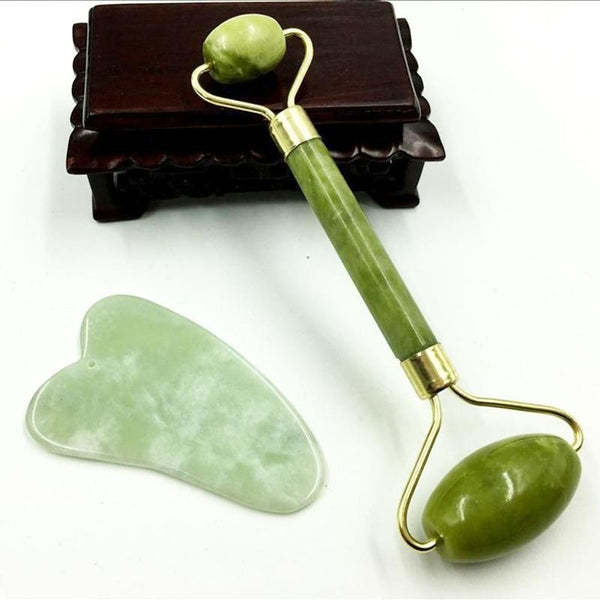 Jade Roller & Gua Sha Facial Tool Set