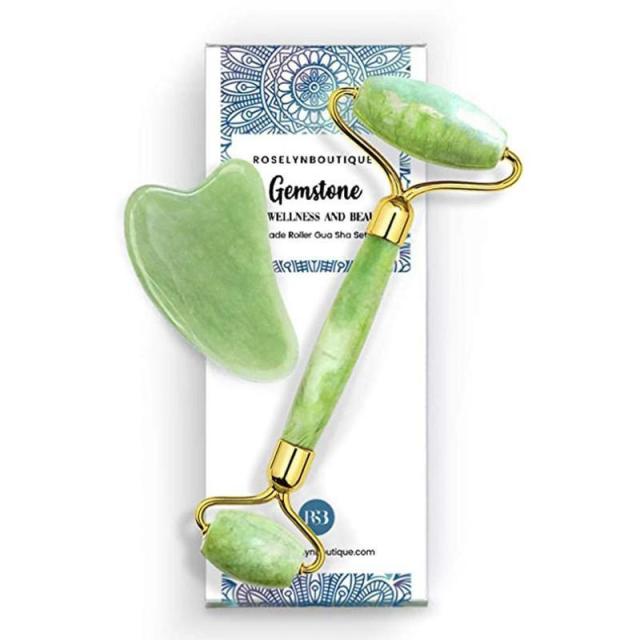 Jade Roller & Gua Sha Facial Tool Set